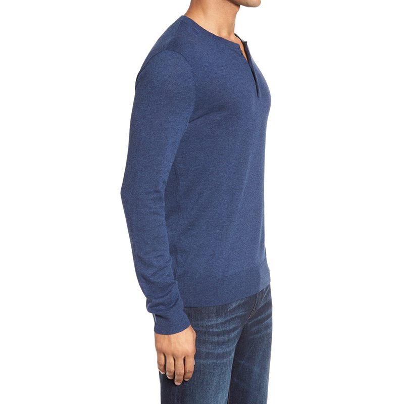 Long Sleeve Henley Sweater